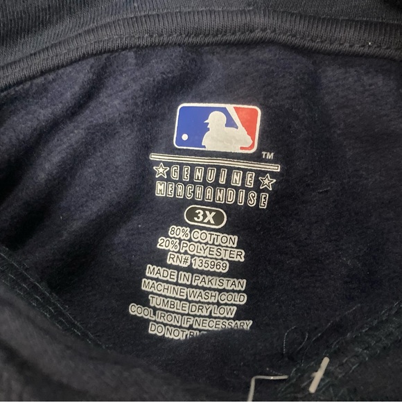 SOLD NWT Boston Red Sox Hoodie Mens 3XL Blue NAVY Hooded Sweatshirt Pullover - Picture 2 of 3